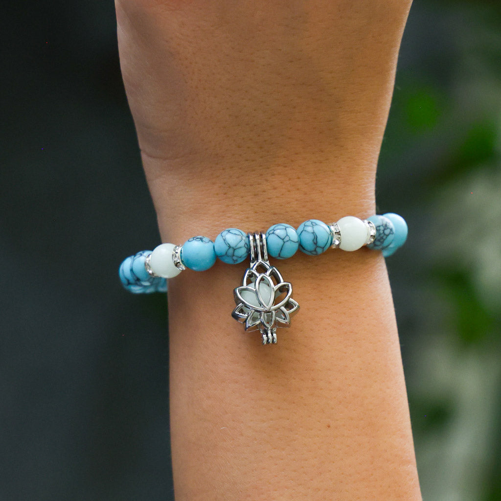 Blue Lotus Turquoise Glow Bracelet/Anklet