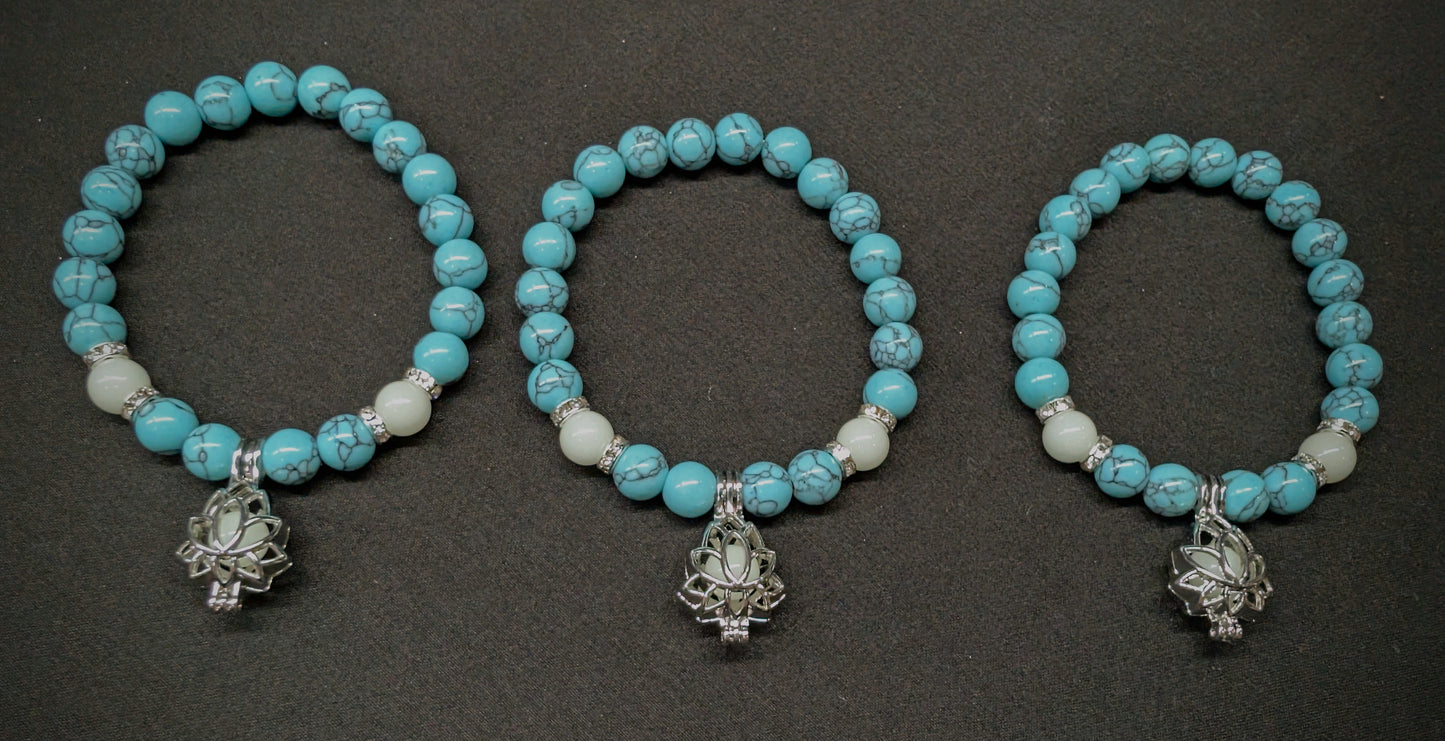 Blue Lotus Turquoise Glow Bracelet/Anklet