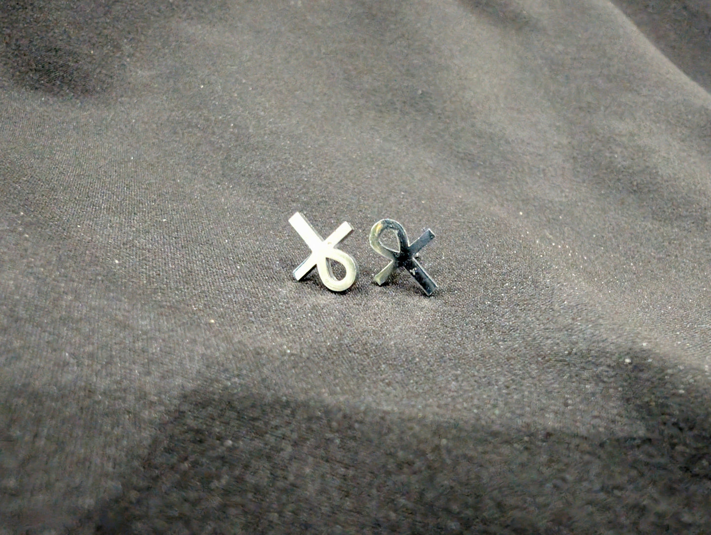 Ankh Earrings - Stainless Steel - Gold, Black, Silver