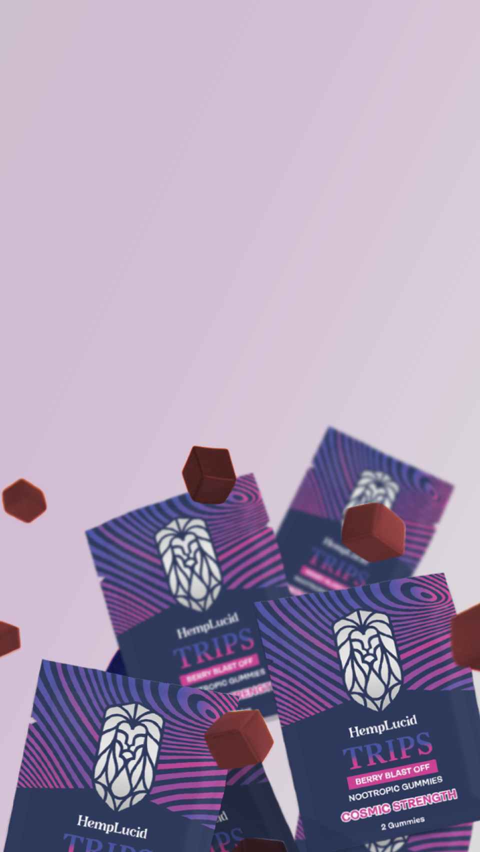 Trips Blue Lotus Nootropic Gummies - Berry Blast Off