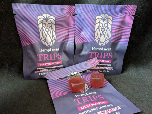 Trips Blue Lotus Nootropic Gummies - Berry Blast Off