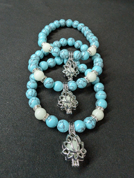 Blue Lotus Turquoise Glow Bracelet/Anklet