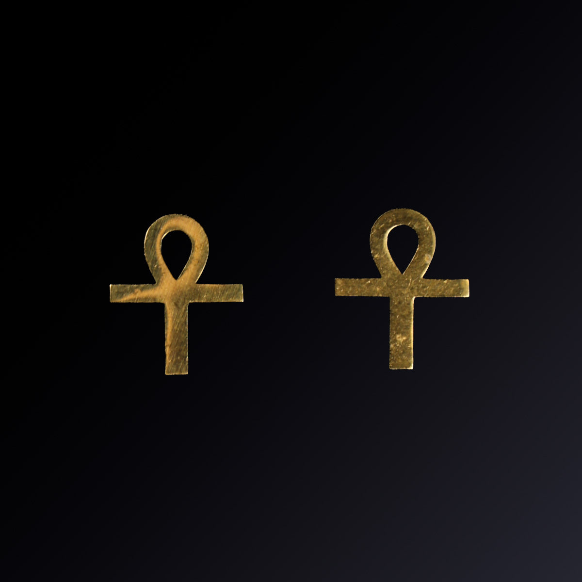 Ankh Earrings - Stainless Steel - Gold, Black, Silver