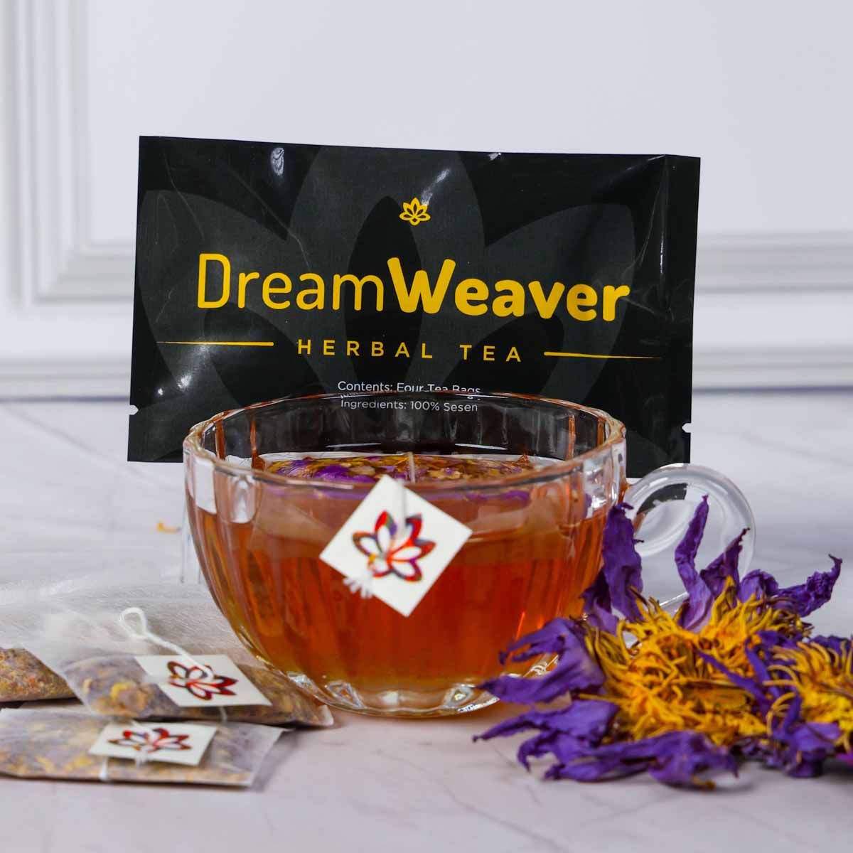 Dream Weaver - 100% Egyptian Blue Lotus Flower Tea Bags