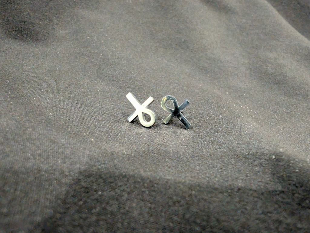 Ankh Earrings - Stainless Steel - Gold, Black, Silver