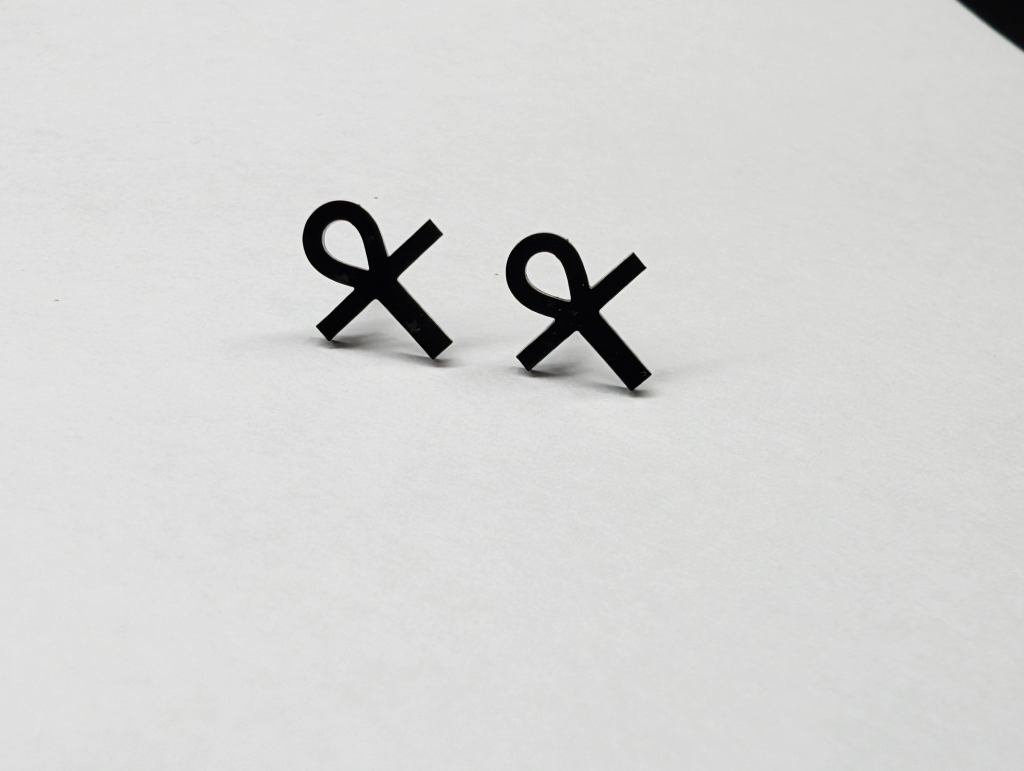 Ankh Earrings - Stainless Steel - Gold, Black, Silver