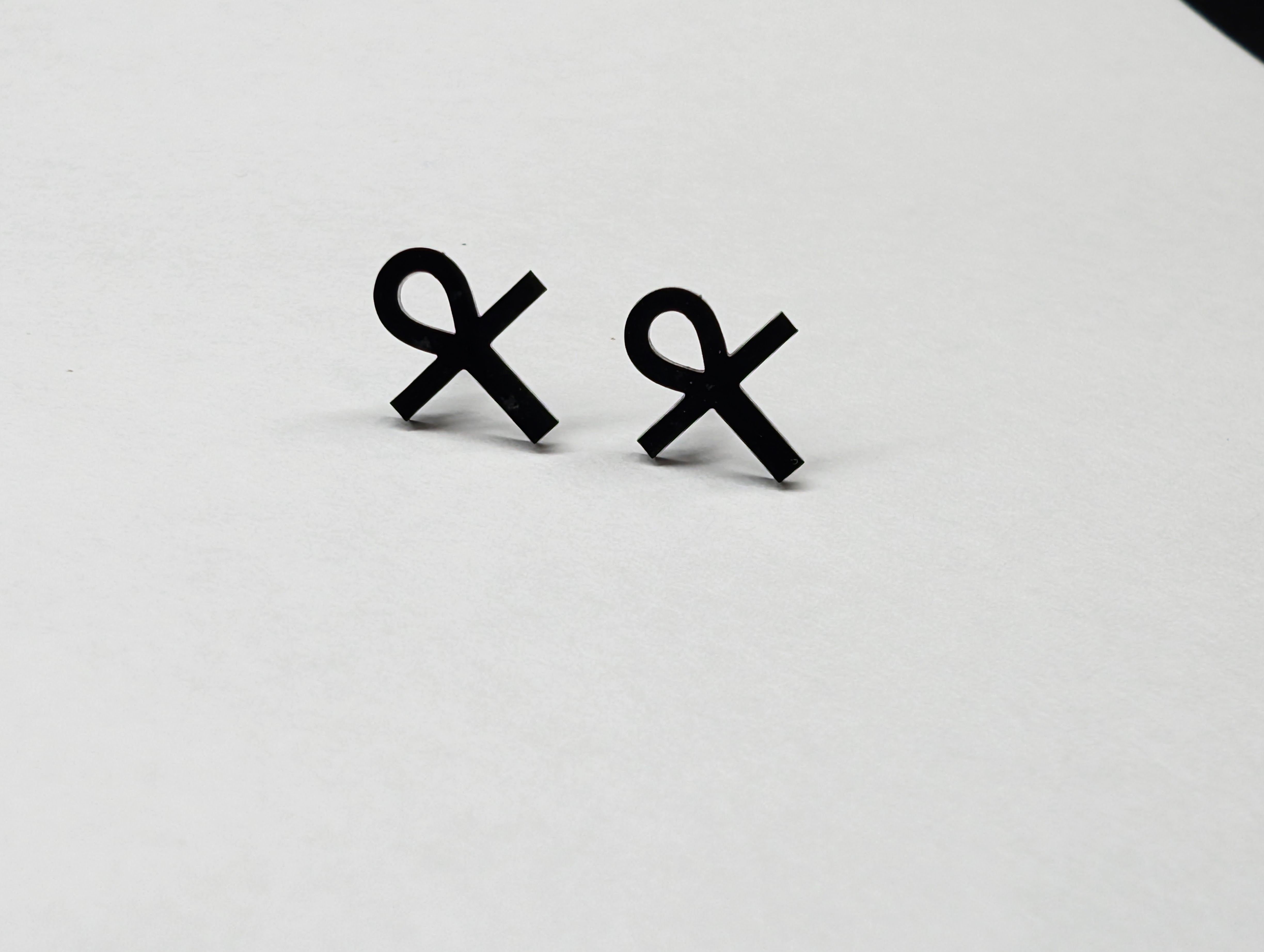 Ankh Earrings - Stainless Steel - Gold, Black, Silver - Image 3