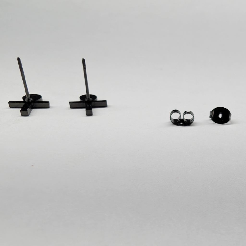 Ankh Earrings - Stainless Steel - Gold, Black, Silver