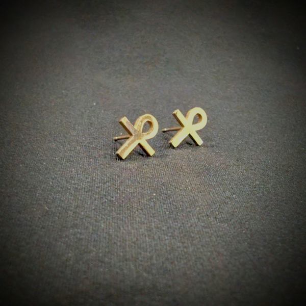 Ankh Earrings - Stainless Steel - Gold, Black, Silver