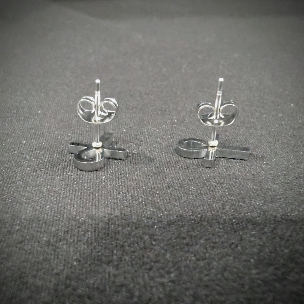 Ankh Earrings - Stainless Steel - Gold, Black, Silver